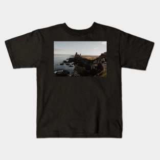 lóndrangar basalt cliffs Kids T-Shirt